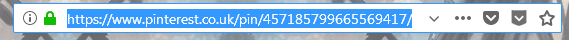 Example of Pinterest ID in URL bar