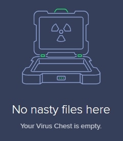 Avast Free Antivirus empty virus chest