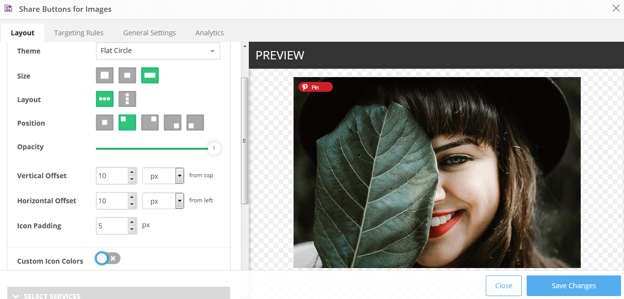 Shareaholic Share Buttons for images overlay settings Shareaholic Share Buttons for images overlay settings