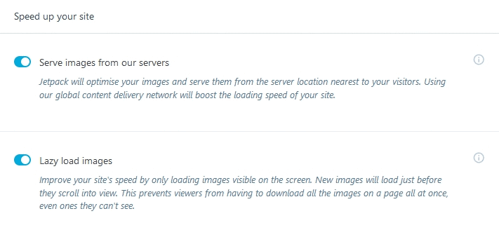 Jetpack Modules To Customize Your WordPress Blog - Lazy Images Jetpack Module Lazy Images settings box
