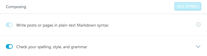 Jetpack Modules To Customize Your WordPress Blog - Markdown Jetpack Module Markdown settings box for posts or pages