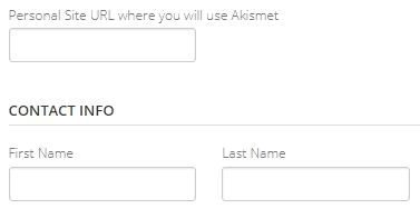 Jetpack Plugin Akismet Form Details Jetpack Plugin Akismet Form Details for website URL, first and last name