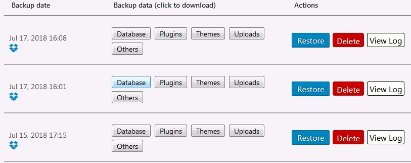 restore wordpress from backup updraftplus restore points dropbox restore wordpress from backup updraftplus using the list of restore points on dropbox