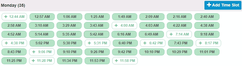 Tailwind Pinterest app scheduler review - Smart schedule suggested slots Tailwind Pinterest app schedulers smart schedule with generated and suggested time slots