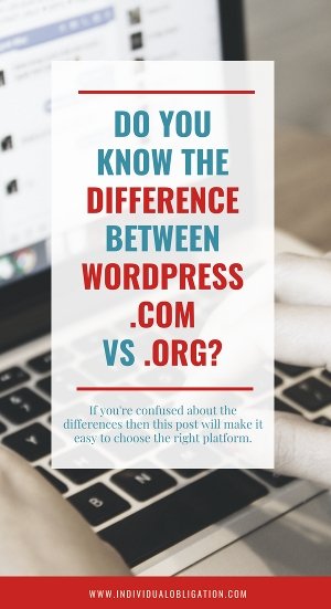 Do you know the difference between wordpress.com vs wordpress.org?