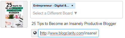 Example of failed Pinterest pin in the Tailwindapp with source URL error because it is using http