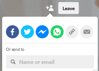 Pinterest Communities invite user to join community through social media, chats, URL, email