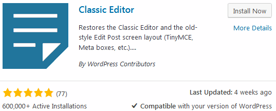 How to disable WordPress Gutenberg using the classic editor WordPress plugin