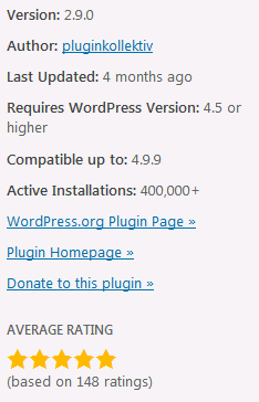 WordPress plugin Antispam Bee stats on the WordPress.org website