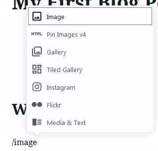 How To Write Your First Blog Post On WordPress Gutenberg Block Search For Image