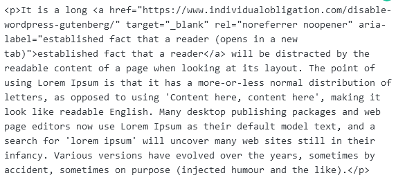 How To Write Your First Blog Post On WordPress Gutenberg Example On How Edit Html To Add Or Remove Nofollow