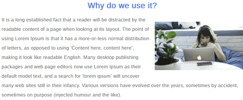 How To Write Your First Blog Post On WordPress Gutenberg Image Block How The Image Looks When Align Right Is Used