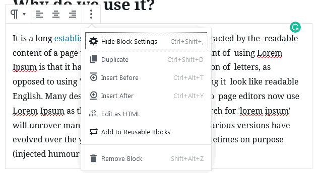 How To Write Your First Blog Post On WordPress Gutenberg Paragraph Block Edit As Html