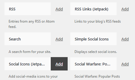 Wordpress Search Widget On Appearance Widgets Screen