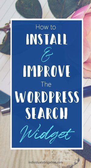 How to install & improve the wordpress search widget