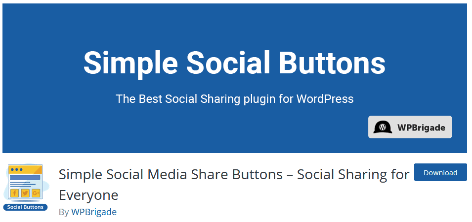 Social Media Plugin For WordPress Simple Social Buttons Plugin Social Sharing For Everyone