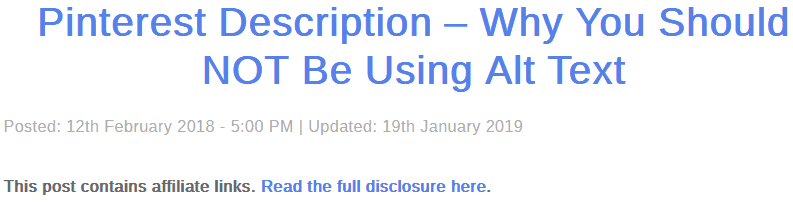 Before You Hit Publish In WordPress Make Sure To Add An Affiliate Disclosure
