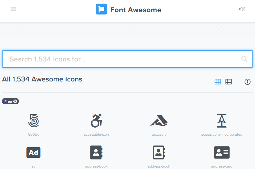 Free Stock Images Source Using The Font Awesome Website