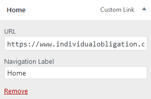 How To Set The Custom Link For Your Navigation Menu