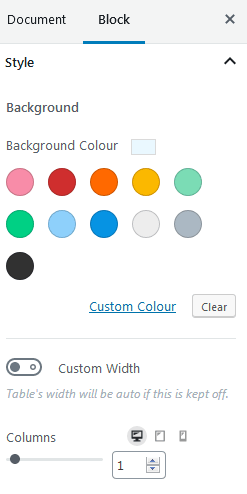 Ultimate Addons Table Of Contents Settings For The Style Of The Box