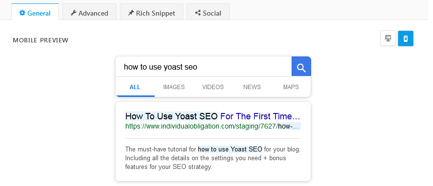 Rank Math Review Of The Preview Search Snippet Displayed In Google For Mobile Devices