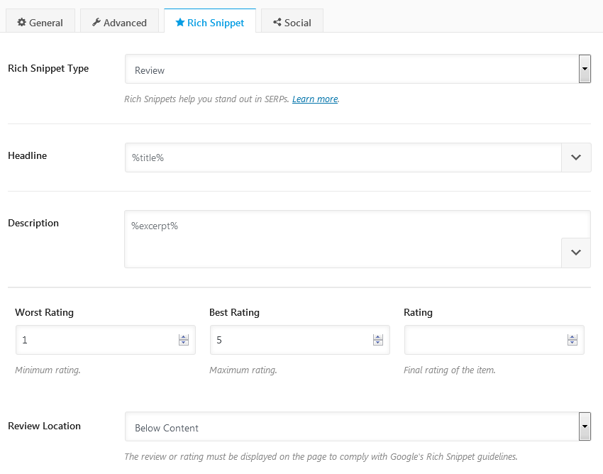 Rank Math Rich Snippet Customization For Review Content