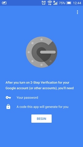 Wordpress Two Factor Authentication Google Authenticator App Begin Screen