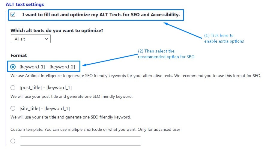 Using Image Seo Plugin To Set Alt Text Format For Automatic Generator 1