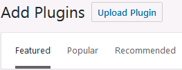 Where to find the WordPress plugins button to upload a plugin that was downloaded outside the WordPress dashboard