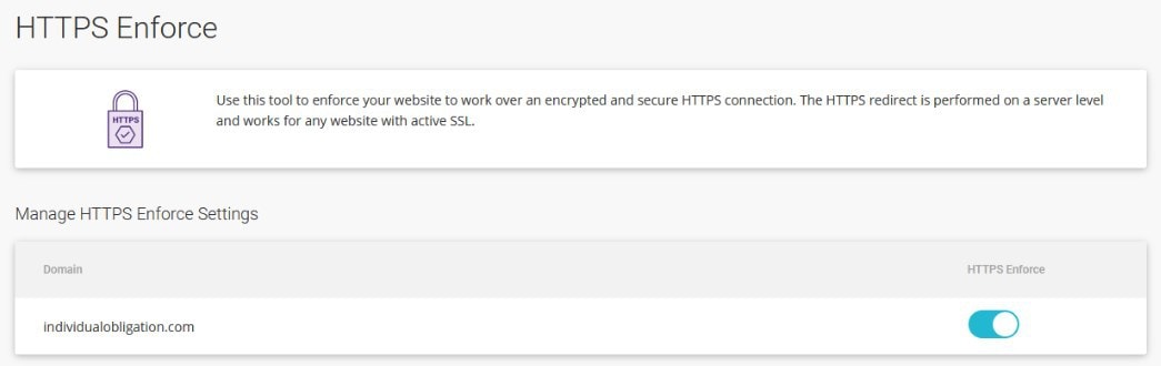 Siteground Hosting Dashboard Within Site Tools Enforce Https Setting