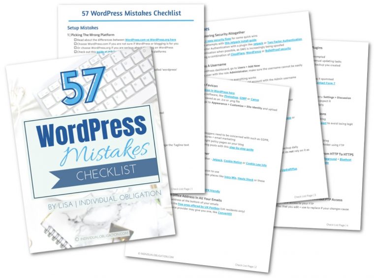 Wordpress Mistakes Cheatsheet + Checklists Preview