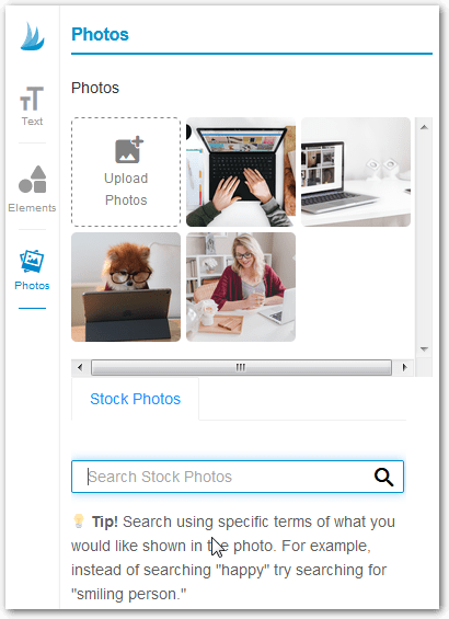 Tailwind Create Editor Photos Images Settings