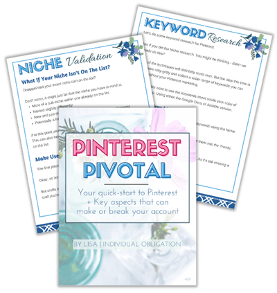 Pinterest Pivotal Worksheets Cheatsheet For Niches Keywords And How To Start A Business Account Mockup White Bg