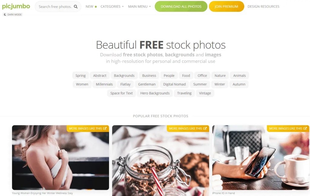 Free Stock Images For Bloggers Using The Picjumbo Website