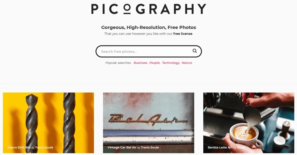Free Stock Images For Bloggers Using The Picography Website