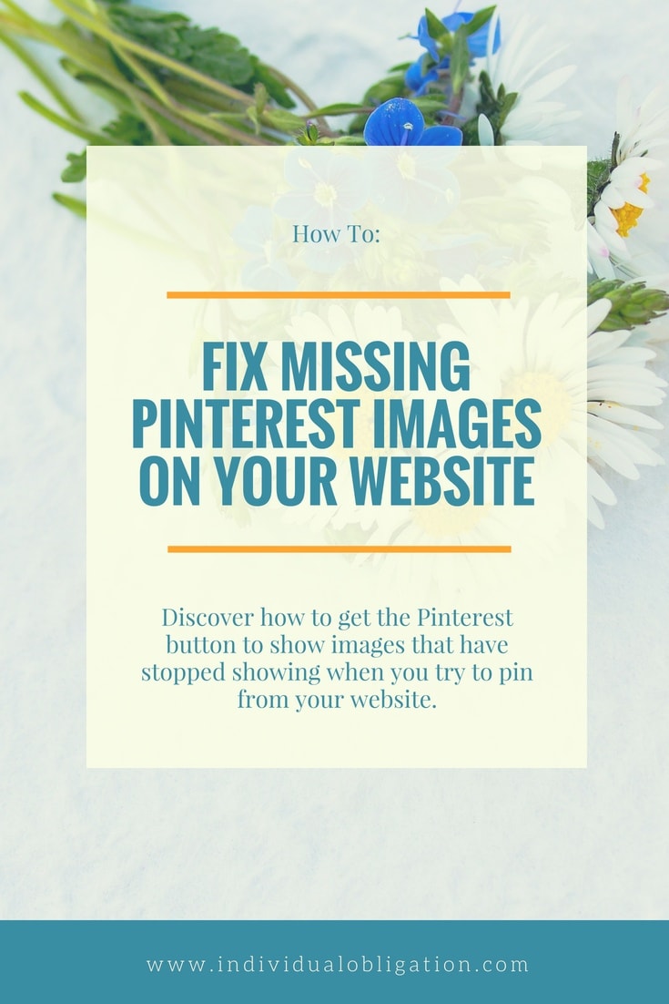 How to fix missing pinterest images on your website