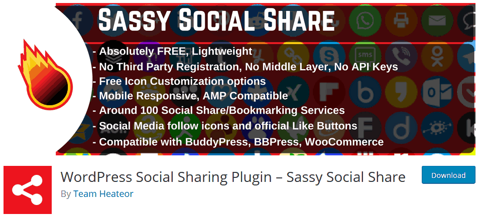 Social Media Plugin For WordPress Sassy Social Share Plugin