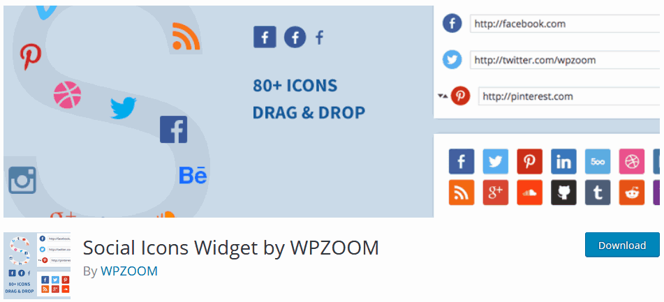 Social Media Plugin For WordPress Social Icons Widget Plugin By Wpzoom