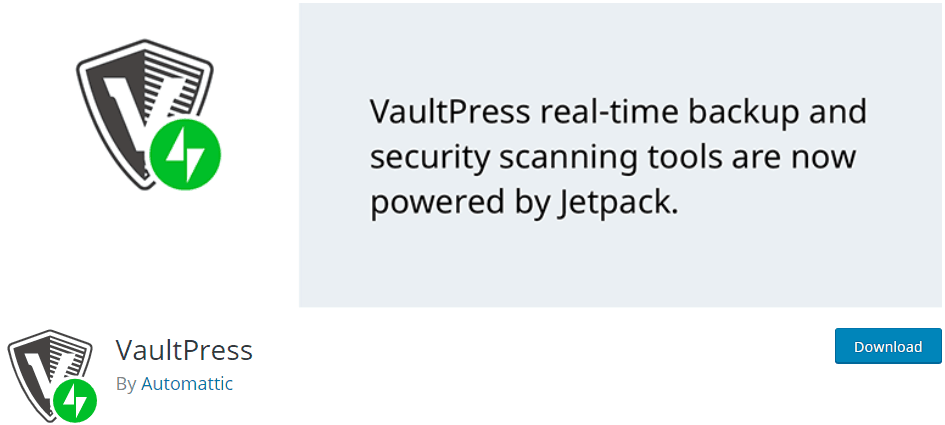 Vaultpress WordPress Backup Plugin By Automatic As Part Of Their Jetpack Product