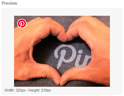 Preview Of The Pinterest Pin It Button Using Round And Large Settings