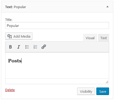 How To Edit Widgets In WordPress Using The Widget Panel To Edit A Text Widget And Save The Changes
