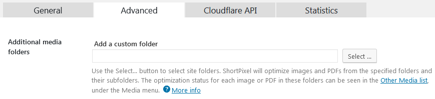 How To Use Shortpixel In WordPress Using The Advanced Settings To Set Additional Media Folders