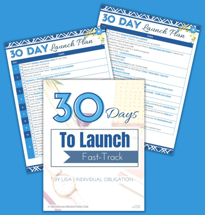 Blog Planner 30 Days To Blog Launch 3 Page Example Light Blue Background